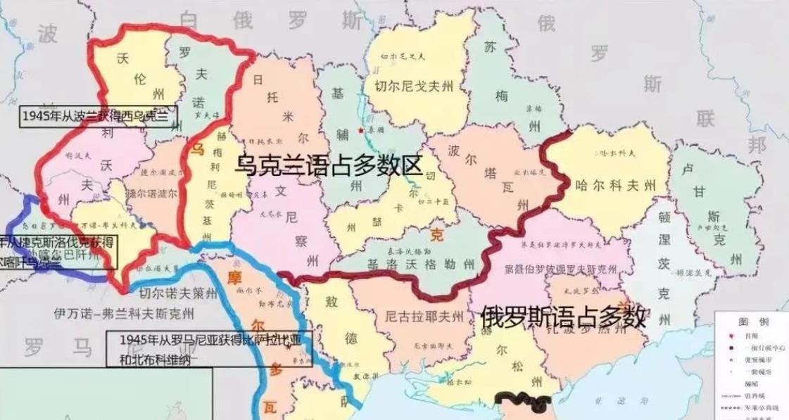 此图揭示了乌克兰大概率的未来：我们看到三个方向，整个乌东红线以西的部分，恰恰就是