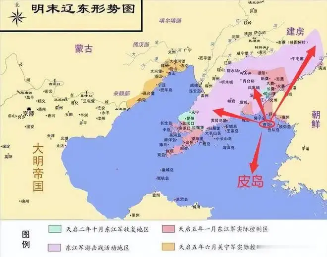 看看袁崇焕杀毛文龙后的连锁反应。