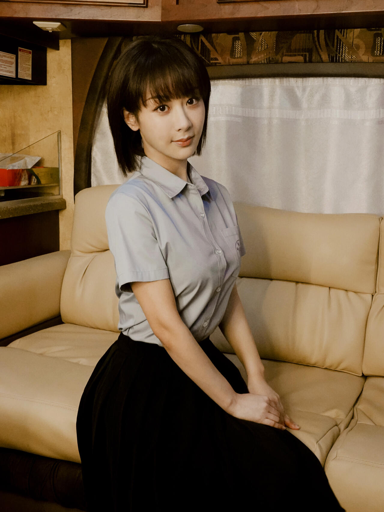杨紫的“少女时代” 娃娃头和大眼睛绝了