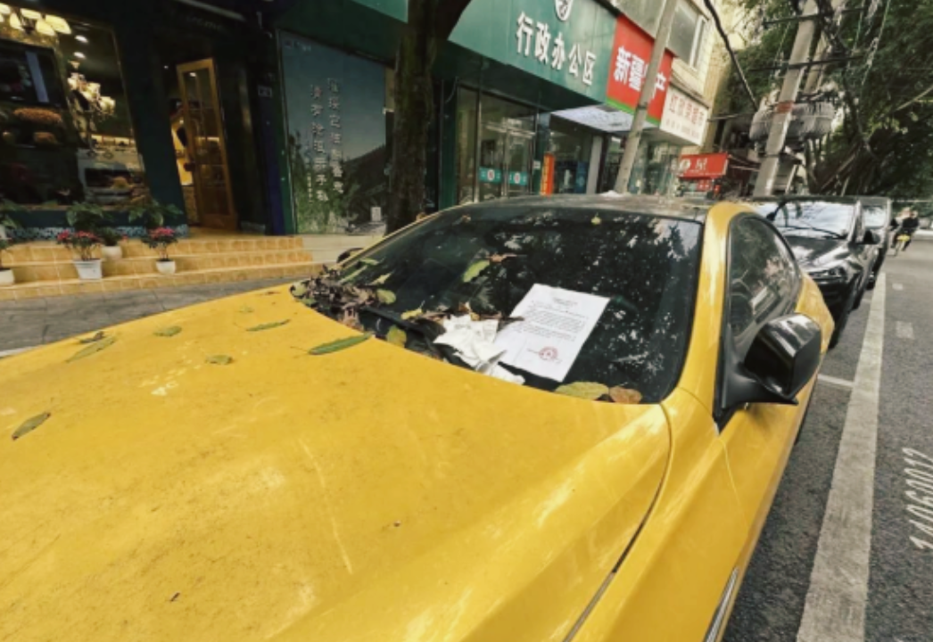 有钱任性！男子无意间发现路边有辆停了很久的车，车窗前还贴了张1503元的欠费催缴