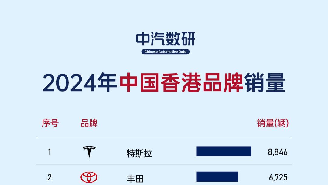 2024年香港汽车销量（品牌/车型）