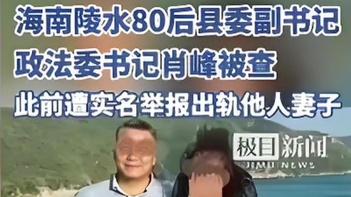 男子举报海南一县委副书记出轨其妻子，5天后落马被查，细节曝光