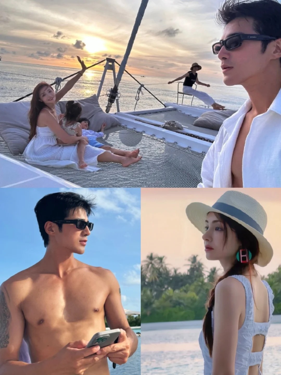 姜潮麦迪娜❗三四线明星真的很幸福...
姜潮麦迪娜一家去海岛游玩啦！两人虽然在娱