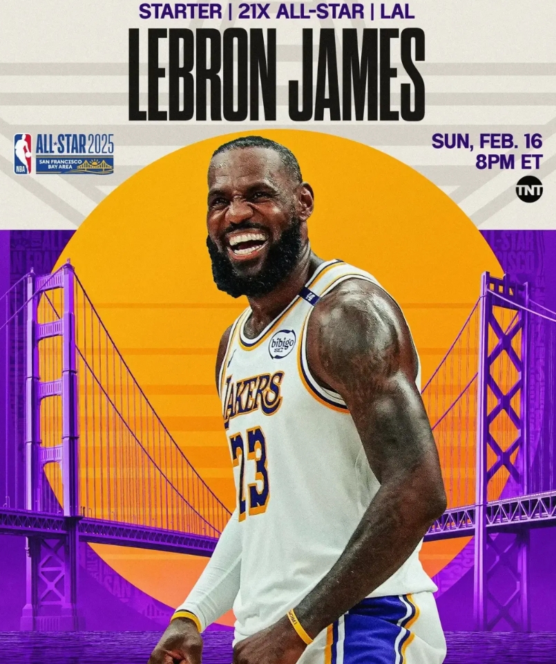 佩服，40岁的他依然是全明星首发！
 
1、詹姆斯：40岁，连续21年入选全明星