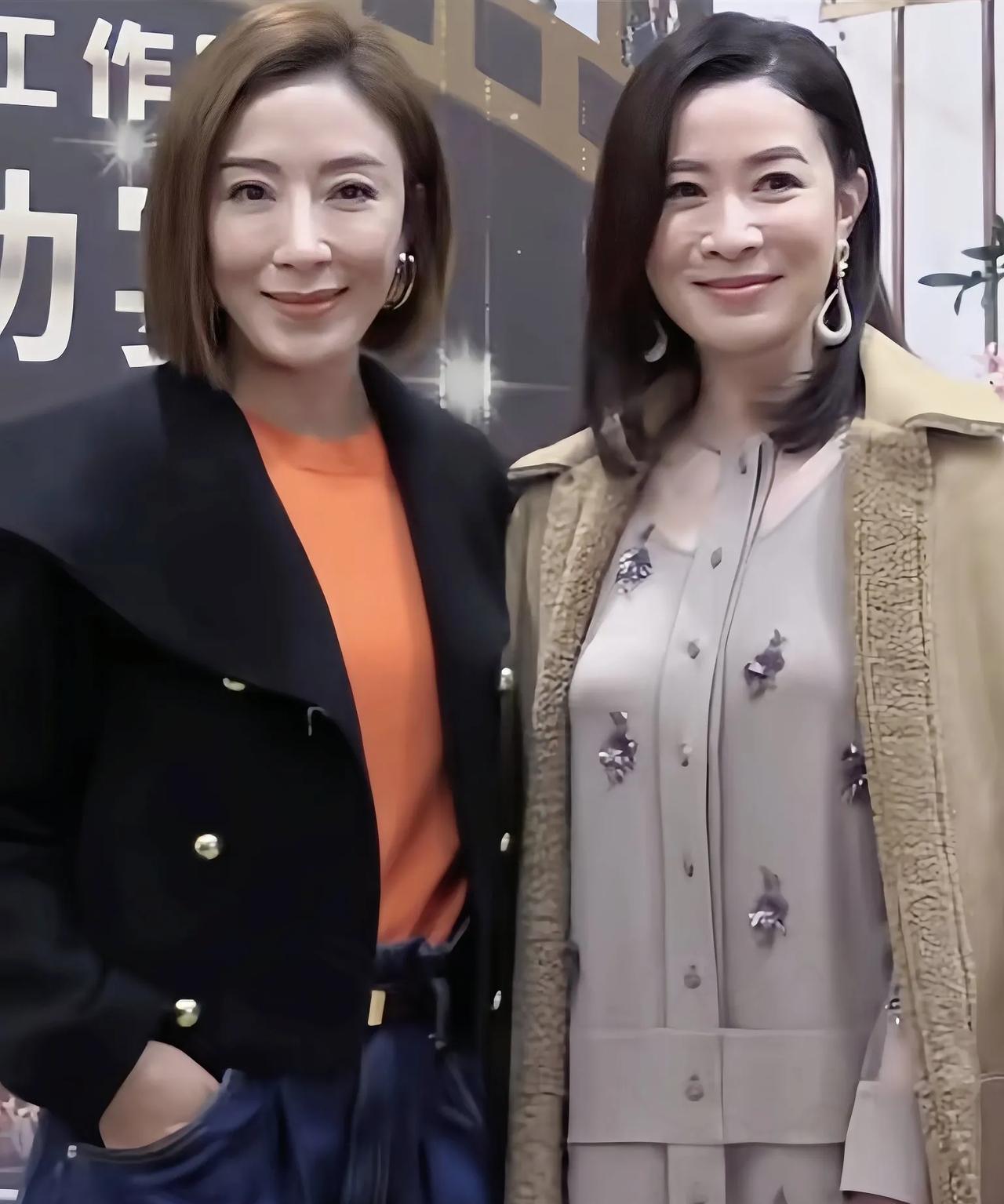 49岁佘诗曼与45岁杨怡同框亮相
49岁的佘诗曼与45岁的杨怡，两位实力派视后罕