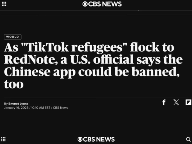 哥伦比亚媒体说，小红书也开始威胁美国安全了，而且比tiktok的威胁更大。
美国