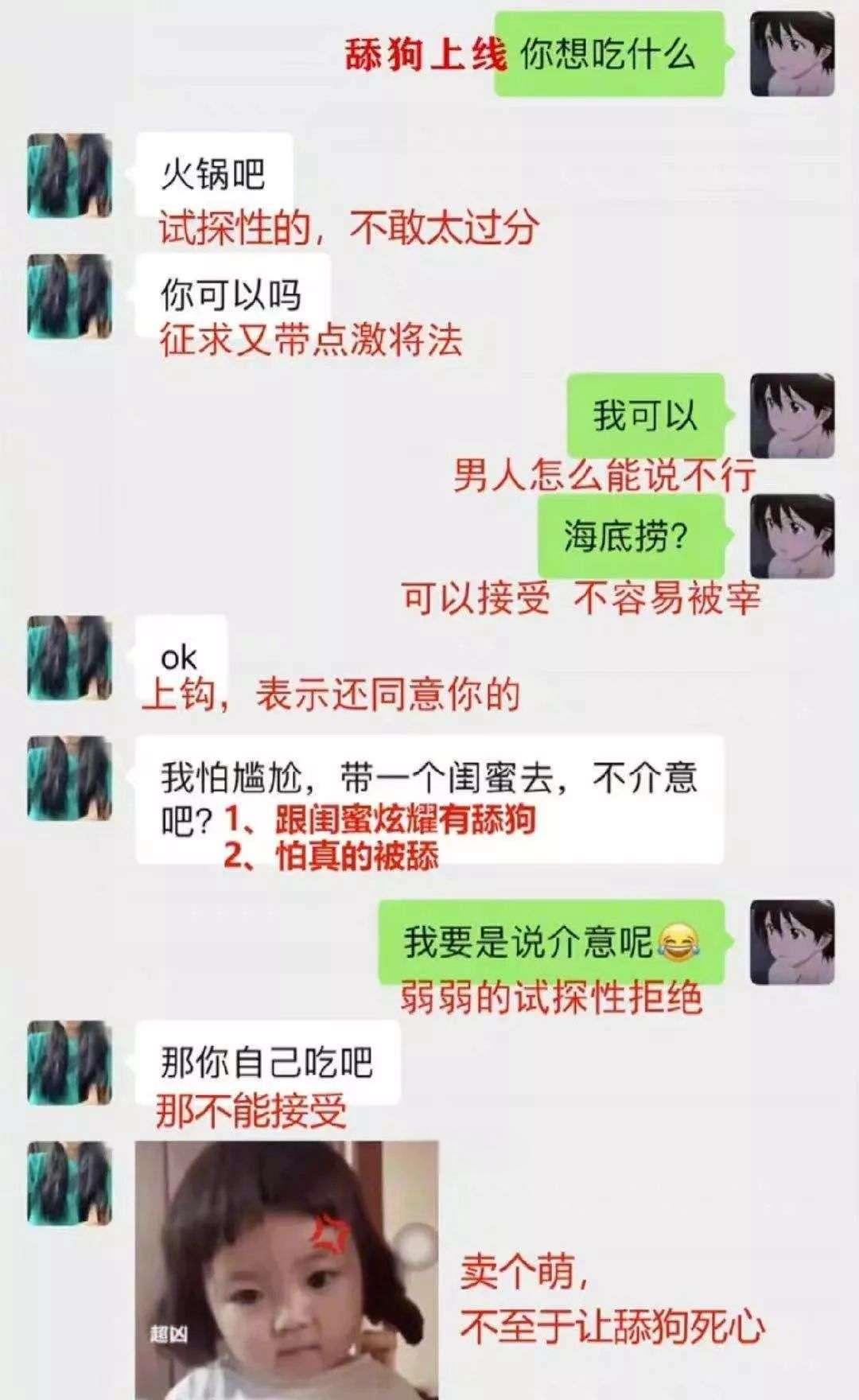 试探性的，不敢太过分