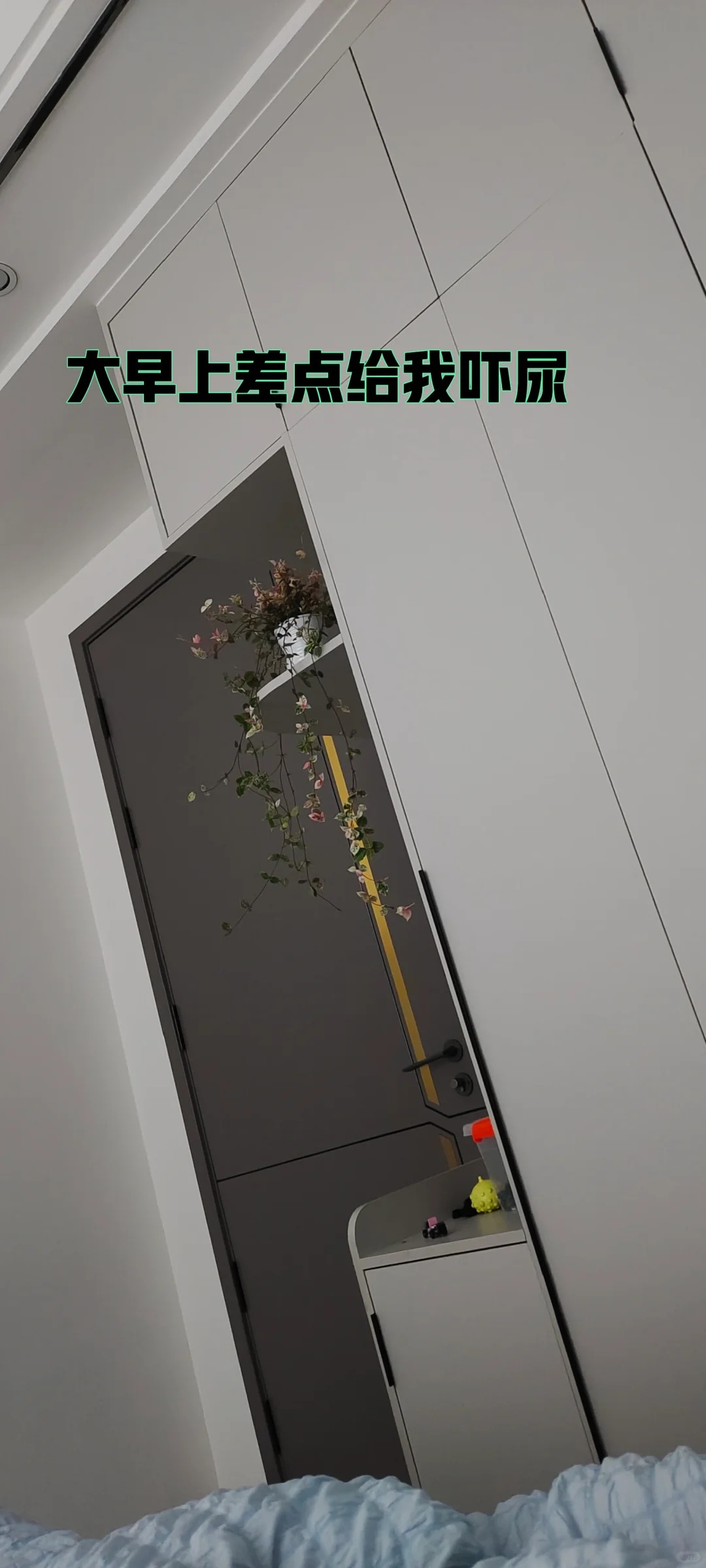 一睁眼看见这样一张脸你说无语不无语
睡梦中梦见已故的亲人，正相谈甚欢呢，就被闹铃