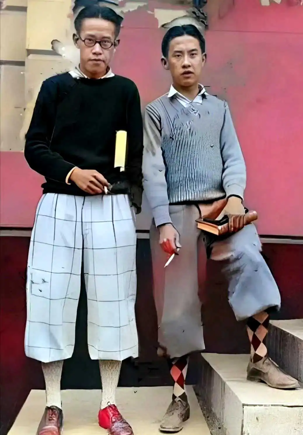 1926年，袁世凯的两个儿子，算是潮男了！