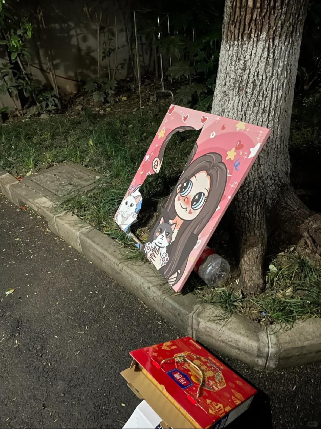 她甚至小心的不切到猫猫
扔垃圾又看到好玩的，这一看就是分手了，你都能想象到这个菇