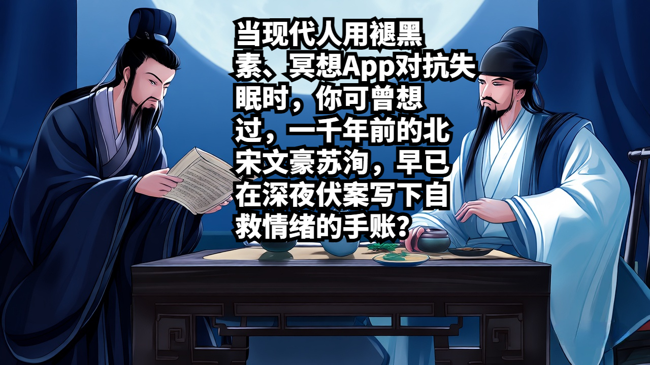 比苏东坡更会养生的爹，苏洵的深夜emo自救指南，打工人必看！