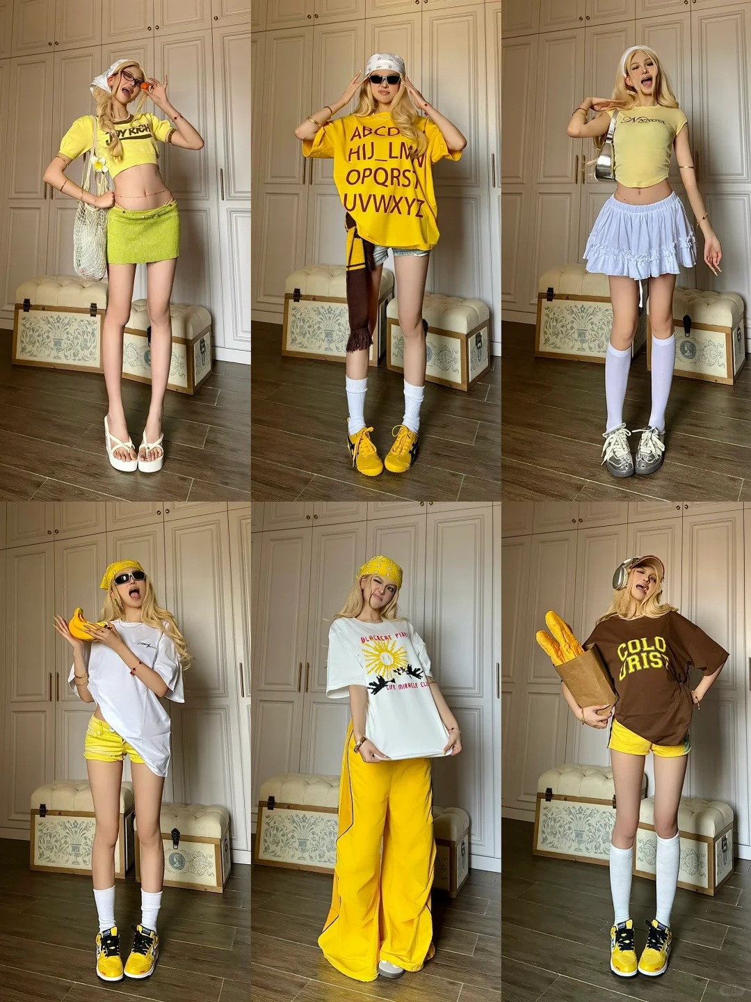 💛ins美式复古校园｜黄色系穿搭分享
☀️是青春阳光的亮色系呀！
我最爱的颜色