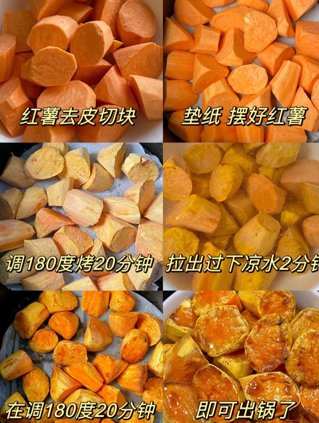 好吃到舔手指！这配方怎么不早点发现！

流着蜜的空气炸锅烤红薯真的是香迷糊啦！外