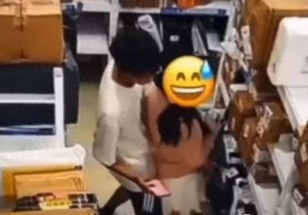 “辣眼睛！” 2024年9月19日，浙江绍兴，一女子在快递驿站取快递，先后被一名