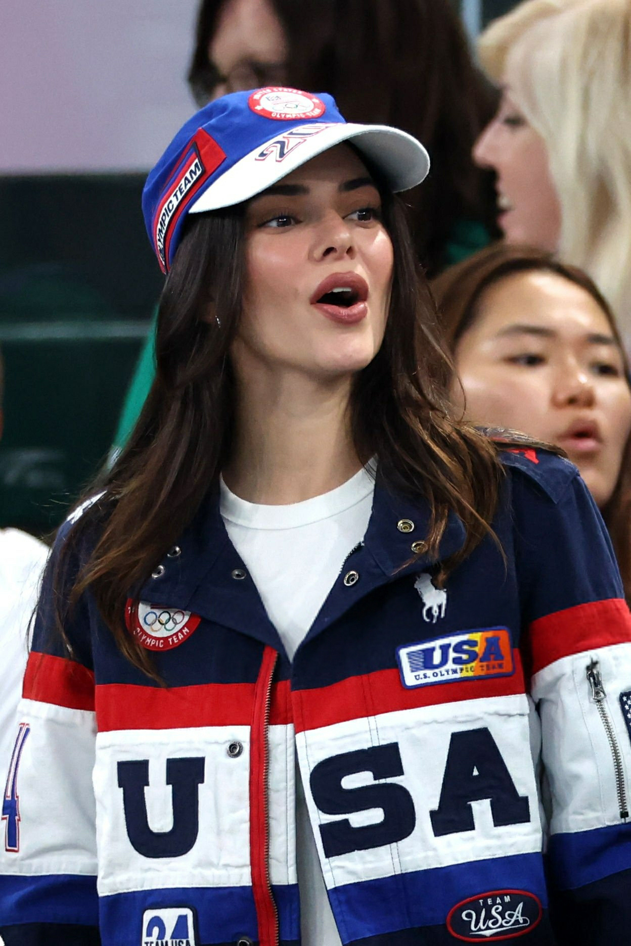 “肯豆”肯达尔·詹娜（Kendall Jenner）观战巴黎奥运会体操女子个人全