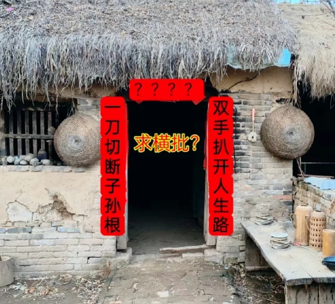 对对联喽[玫瑰]
上联：双手扒开人生路
下联：一刀切断子孙根
求横批：师友请[握