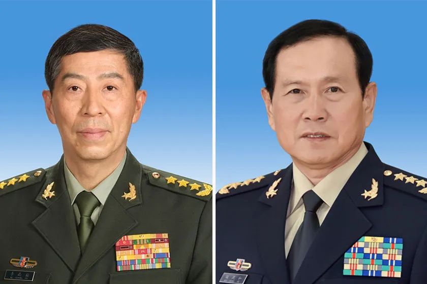 魏凤和、李尚福，一个火箭军上将，一个陆军上将，从上将到阶下囚，足见军队反腐形势之