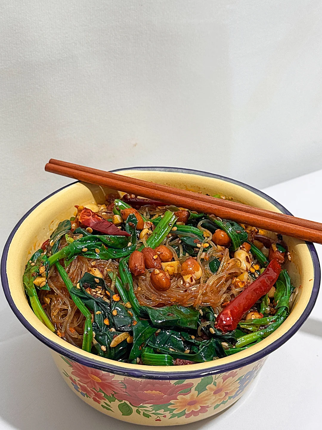 今天吃什么|在家做饭🍳凉拌菠菜粉丝（附做法