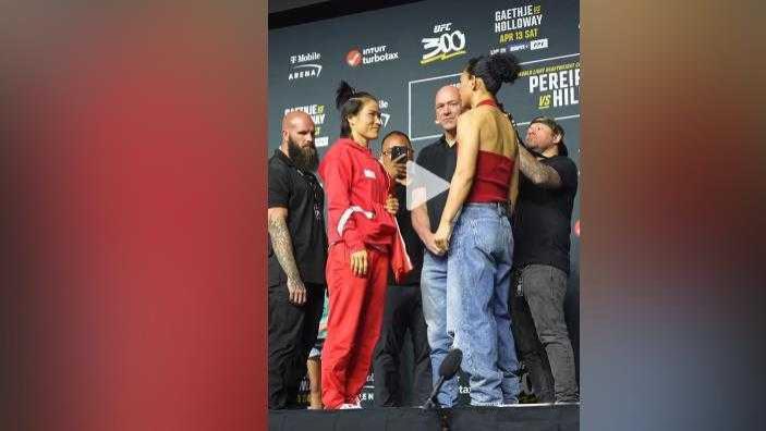 张伟丽与闫晓楠首次面对面：UFC300巅峰对决即将上演