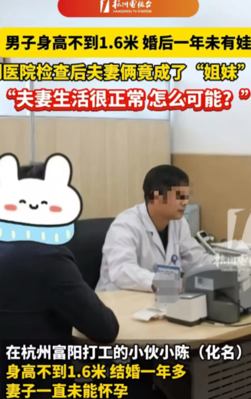 老公竟然是我的姐妹？11月30日，浙江富阳，夫妻婚后一直未能怀孕，检查结果让他们