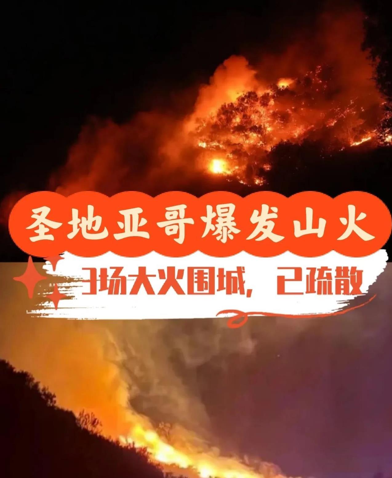 太震惊了！！！！！
         1月22日，加州南部爆发山火，数千人被迫疏