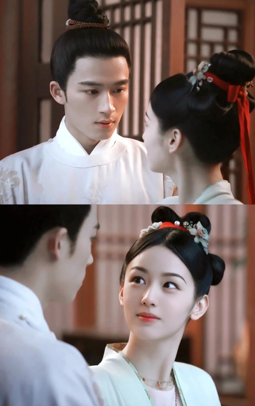 她真的好美啊，他俩好磕
