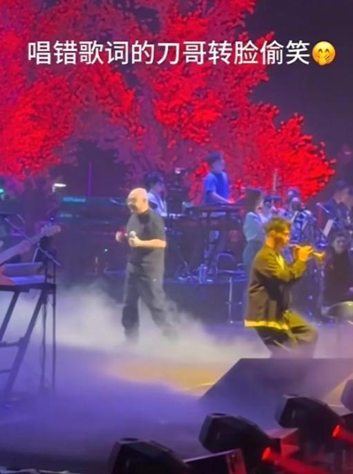 北京演唱会刀郎又犯错误了。
没想到他现在也会忘词了。
估计是人太多了，有些紧张吧