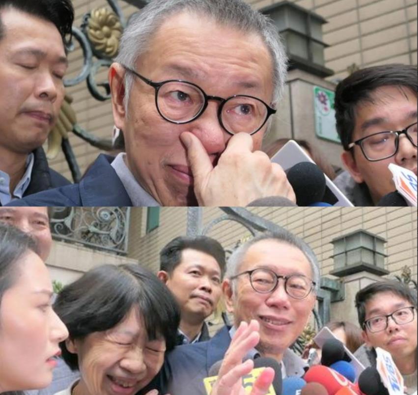 柯文哲哭了，陈佩琪笑了，柯文哲在交保3000万新台币后于今天下午1时20分乘车返