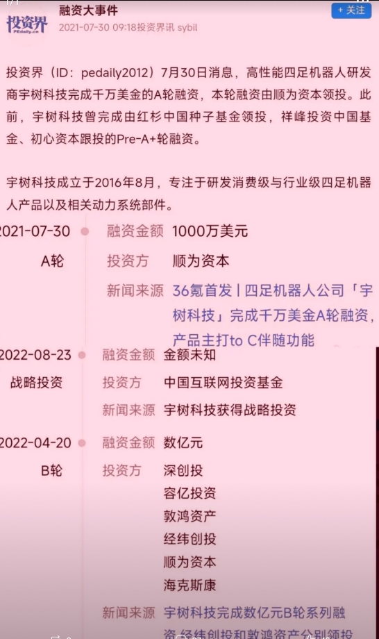 宇树科技原来雷军早就有股份了。

这回算是出名了，千算万算都没有想到。

雷军眼
