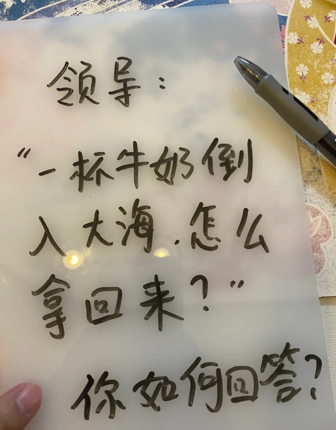 领导突然问你: