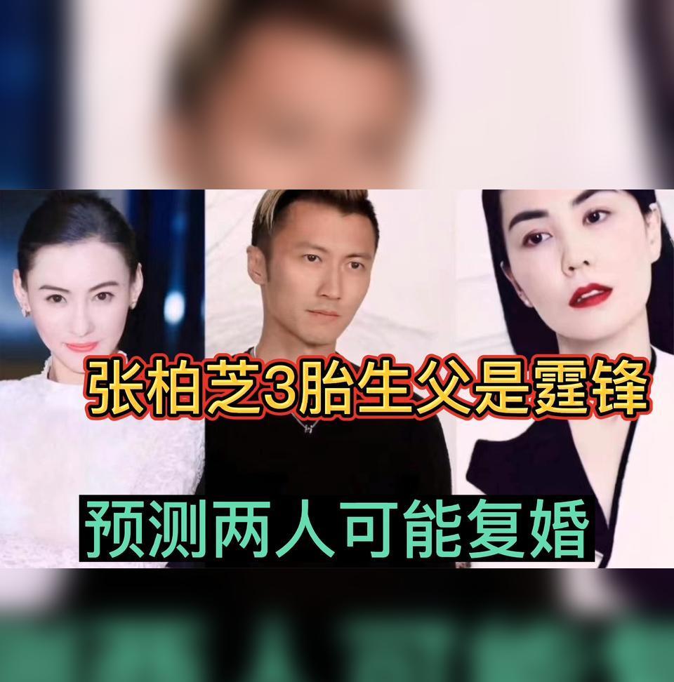 张柏芝7个字曝出三胎生父，晒全家照让人猜疑，锋芝会不会复合啊？
娱乐圈里的事儿，