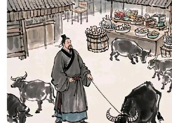 王亥是商汤的七世祖，是个商业天才，搞畜牧业非常厉害。他把过剩的牛羊拉出去跟其他部