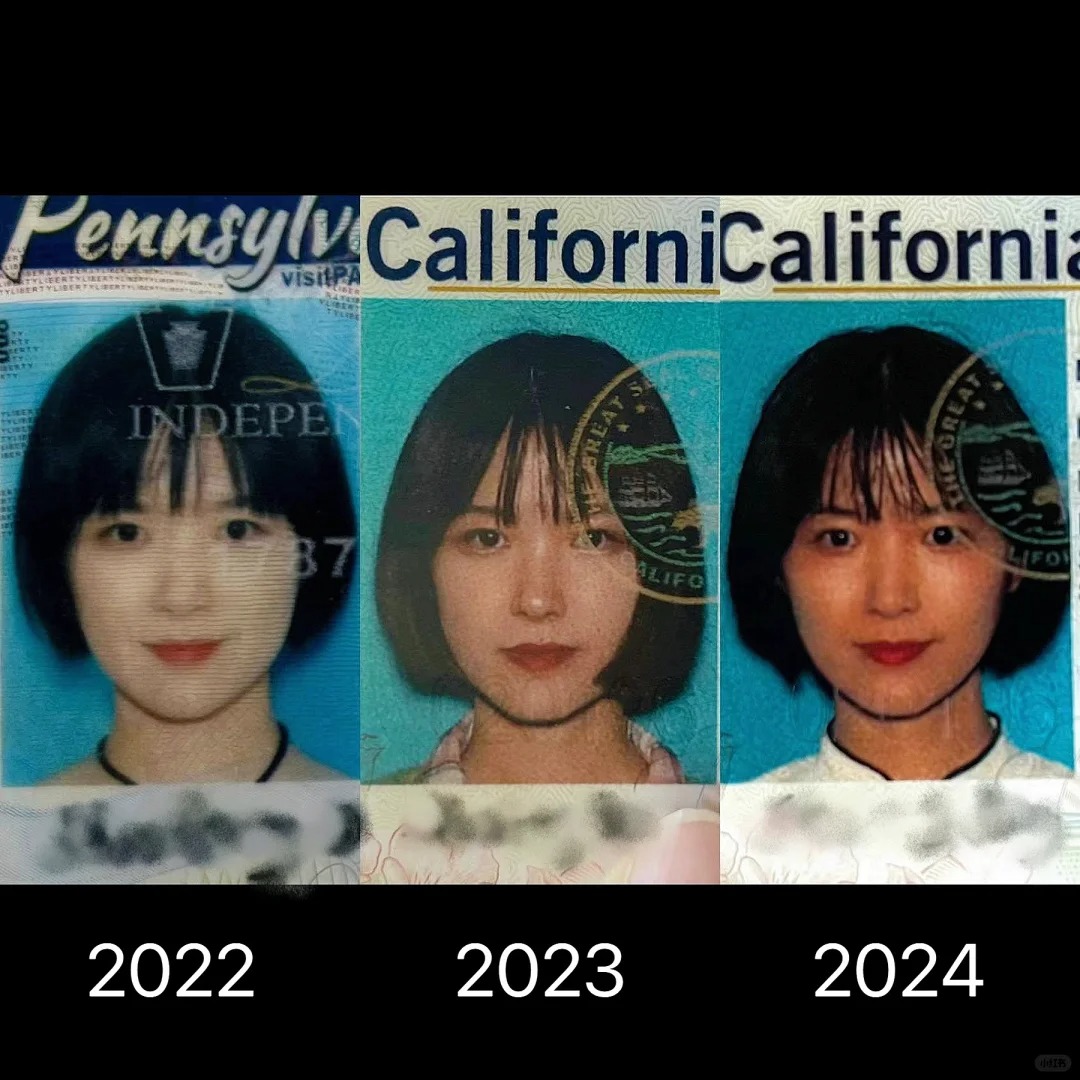 搬来加州一年的变化…
加州dmv拍照显黑虽然说是不争的事实，但是这次也太离谱了。