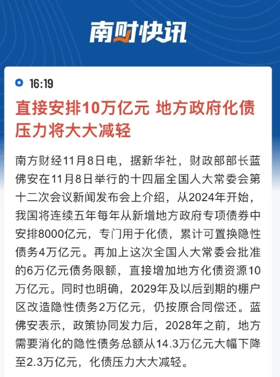 问：会议对财政、货币政策的要求依然是“加大调节力度”。

目前，进一步的财政增量