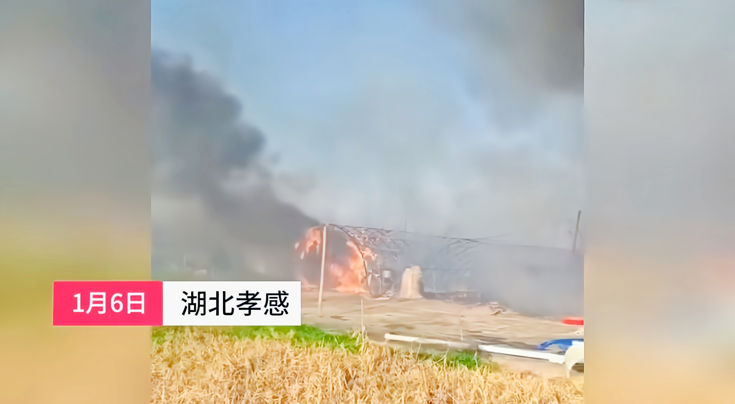 汉川秸秆焚烧致鹅棚损失数十万