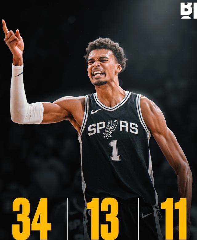 就在今天！20岁文班亚马爆发，创造NBA78年以来前无古人的纪录！