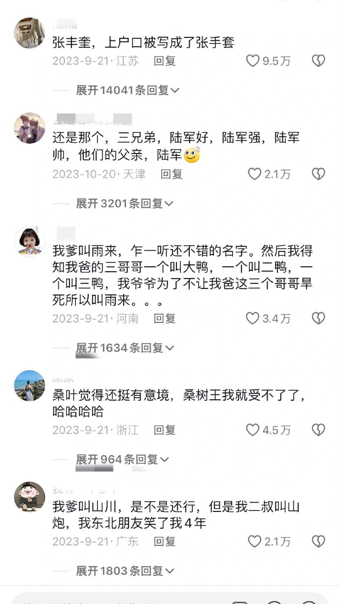 老一辈取名好绝
