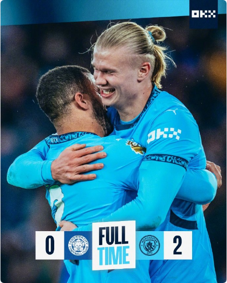 曼城2-0蓝狐