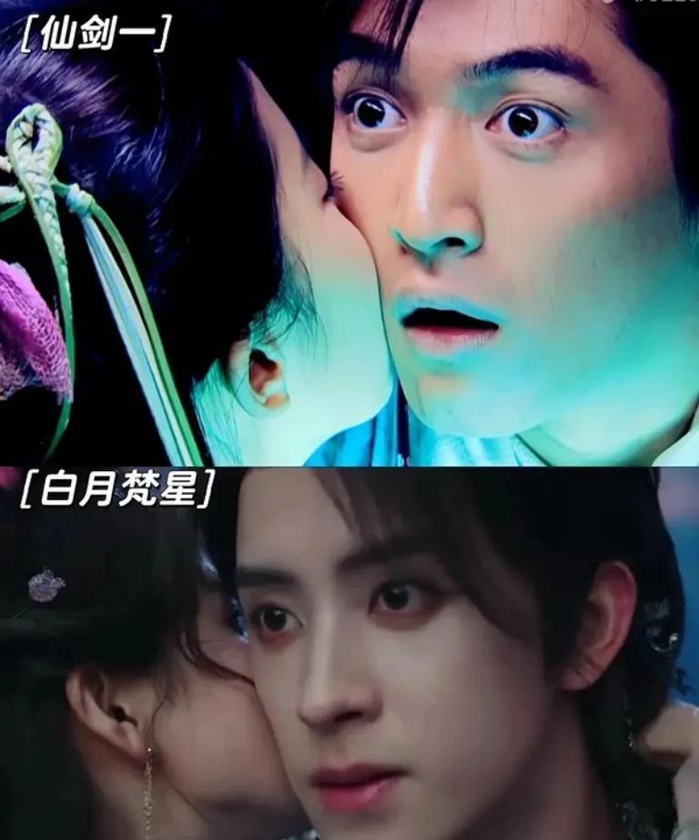 上图刘亦菲胶原蛋白满满的小脸蛋和胡歌青涩帅气的样貌，两个人就是青春懵懂的少男少女