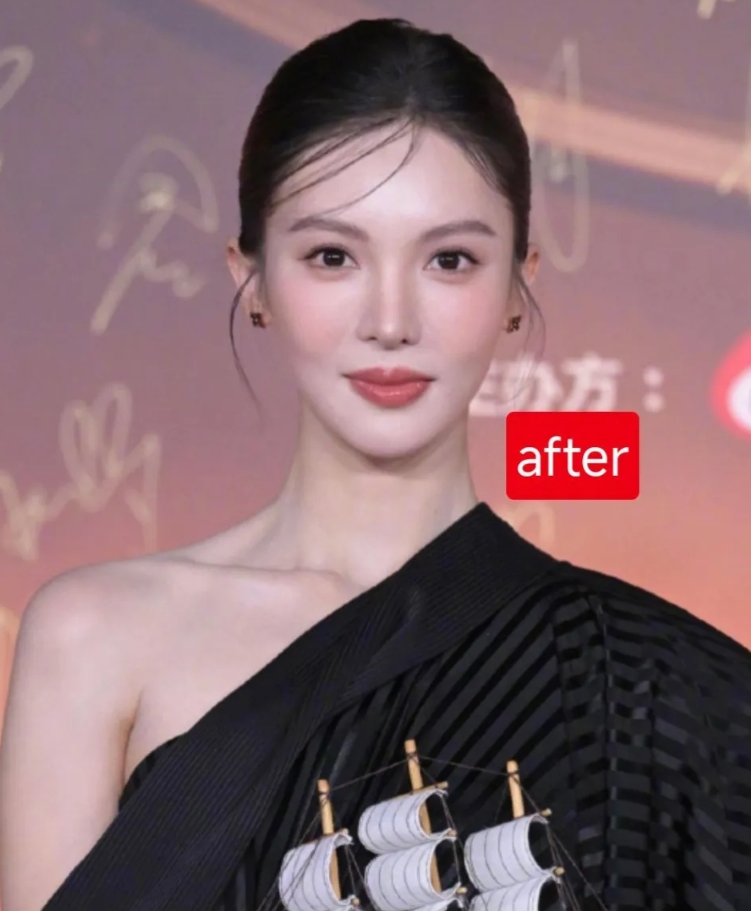 我把金晨的嘴巴修正了。