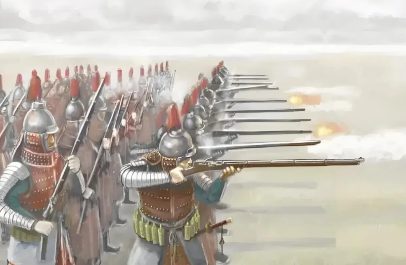 明军用火器对付后金，往往起不到应该有的效果。后金军是擅长射箭，明军则是依靠车营发