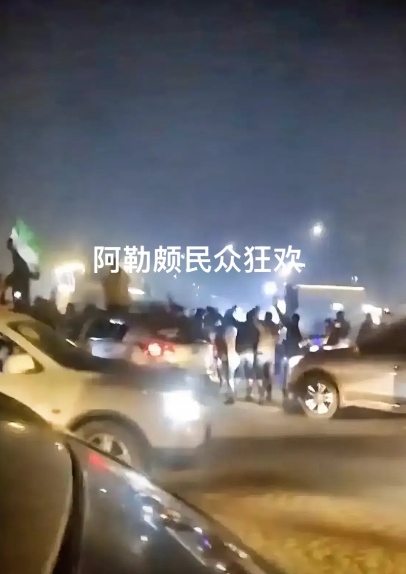 叙利亚最大的城市阿勒颇被自由军攻破占领后，阿勒颇居民彻夜狂欢。
自由军乘胜前进，
