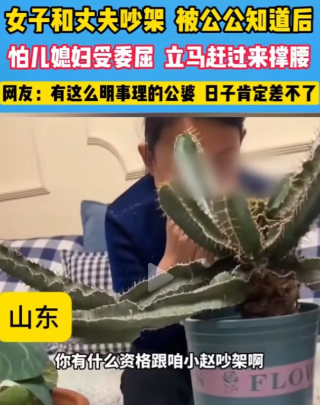 2025年，山东一女子和丈夫吵架，公婆得知后立刻赶来。原以为，他们是来给丈夫撑腰