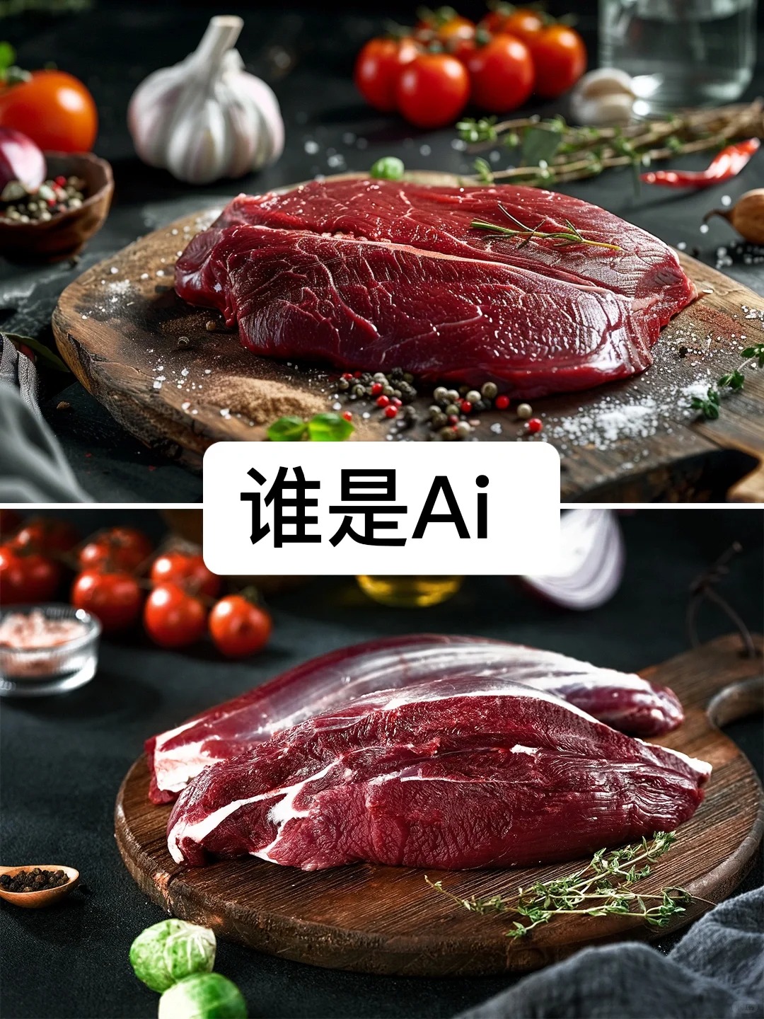 Ai输出的生鲜牛肉拍摄是真有质感
这次是我给线下鲜肉供应链拍的一张牛肉海报。应小