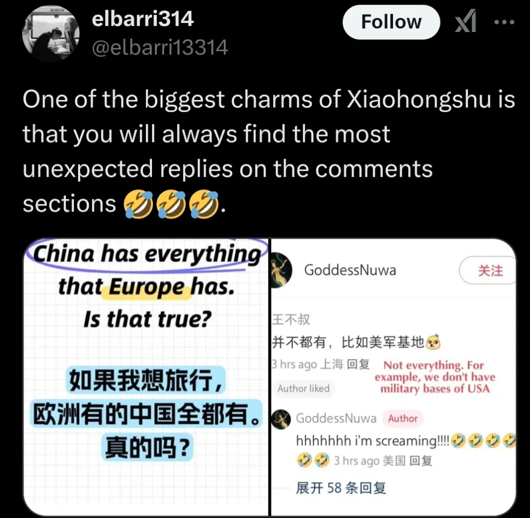 来看看中国网友是怎么神评外国网友的，高质量的回复外国网友疑问笑到抽筋! 

最近