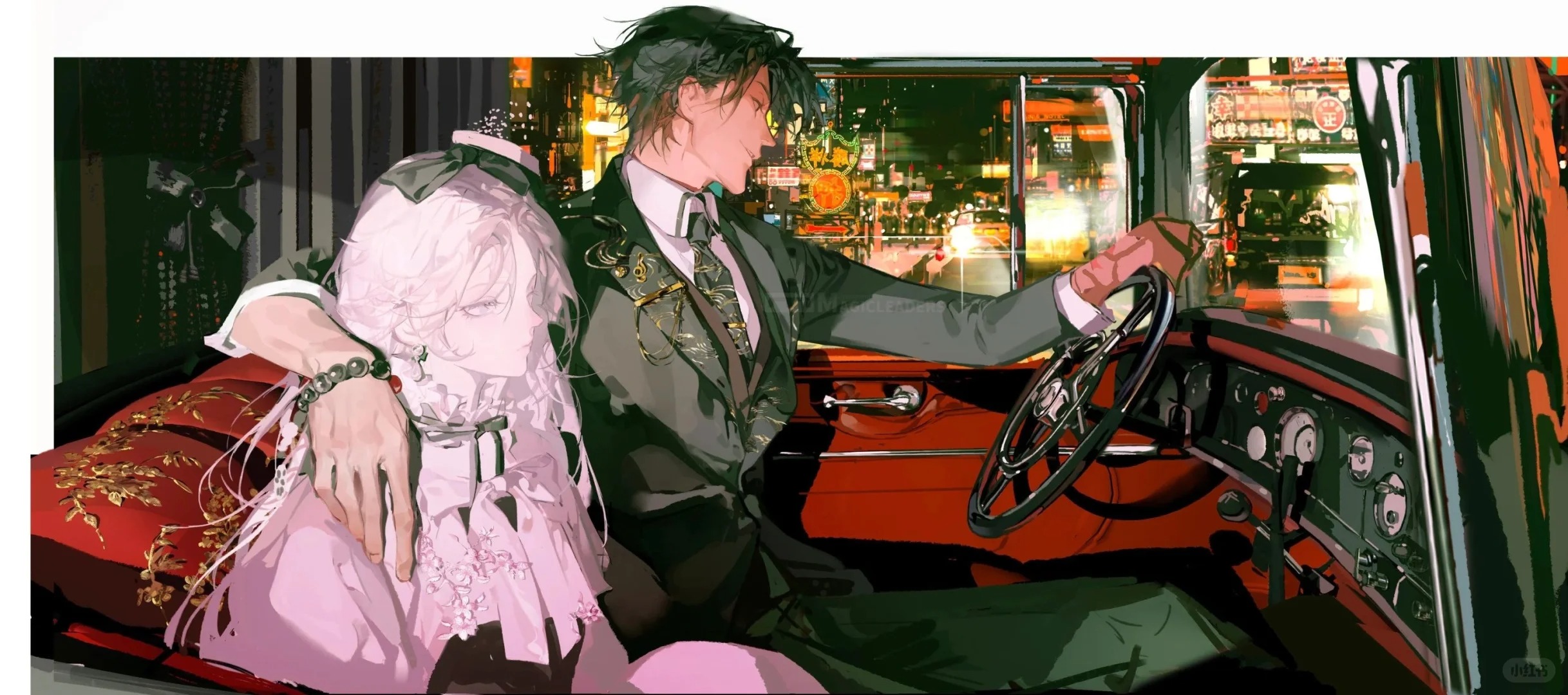 “先生，小姐又偷跑出去玩了❗️”
很爱一些这种设定🥹 画了