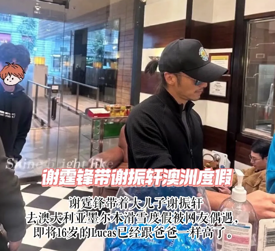 近日，谢霆锋带着大儿子一同前往澳大利亚度假。

但让人意外的是，两人竟全程面无表