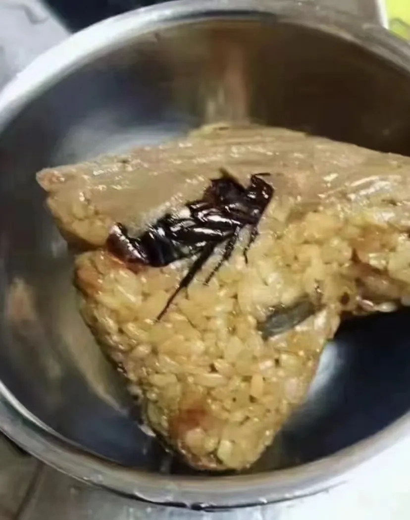 同事送了我5个粽子，说是自家包的，外面要卖五六块一个，让我拿回家蒸热吃，谁知打开