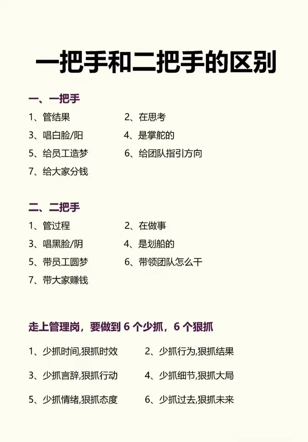 一把手与二把手的区别！