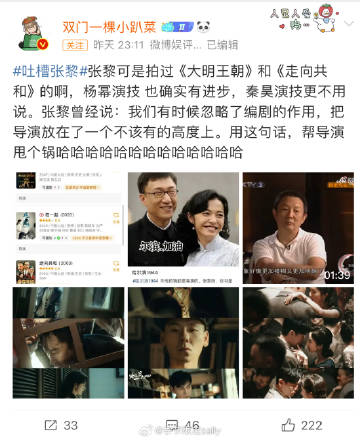 张黎半夜被骂上了热搜，也有说导演在替编剧背锅